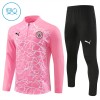 Manchester City Training Sweatshirts Quarter-zip 2024-25 Rosa Für Kinder